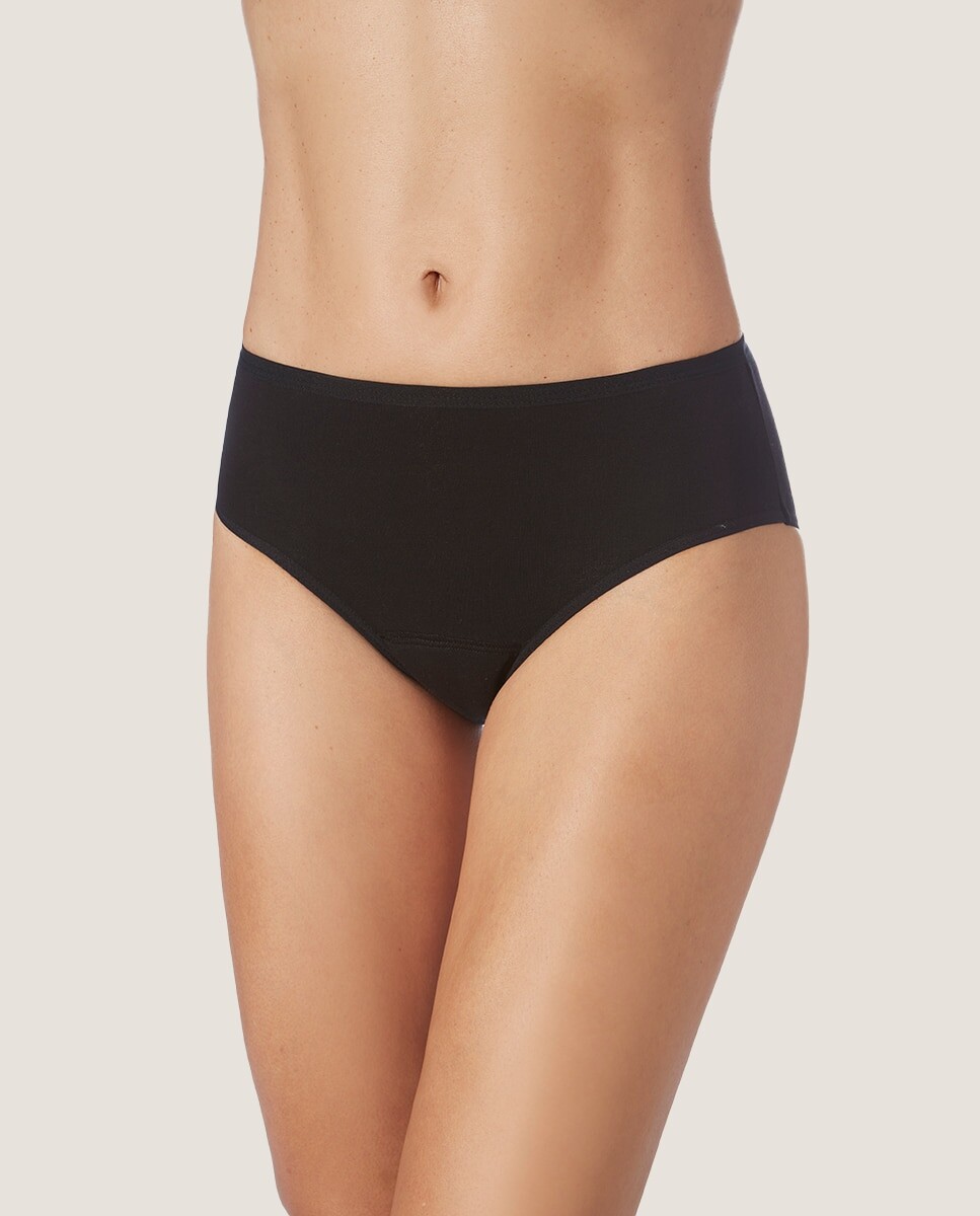 Классические менструальные трусики средней впитываемости из экологически чистой соевой ткани ZD, черный
Классические менструальные трусики средней впитываемости из экологически чистой соевой ткани ZD, черный