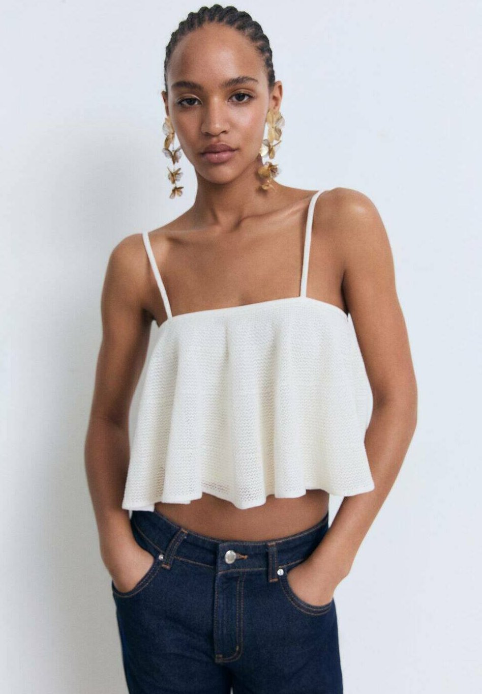 Топ GEBREIDE MET RUCHE Mango, белый
Топ GEBREIDE MET RUCHE Mango, белый