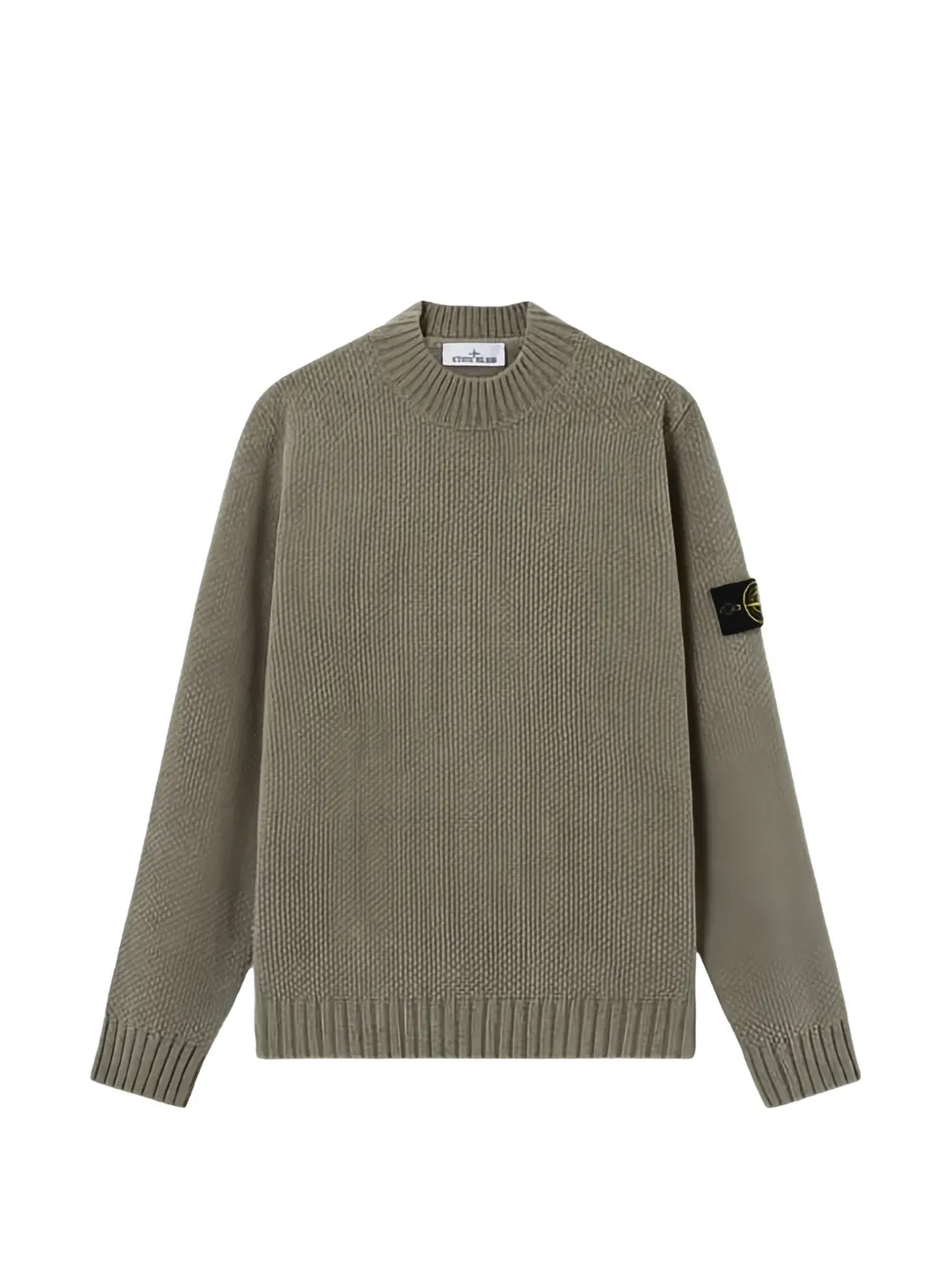 Фактурный свитер с круглым вырезом Stone Island, зеленый
Фактурный свитер с круглым вырезом Stone Island, зеленый