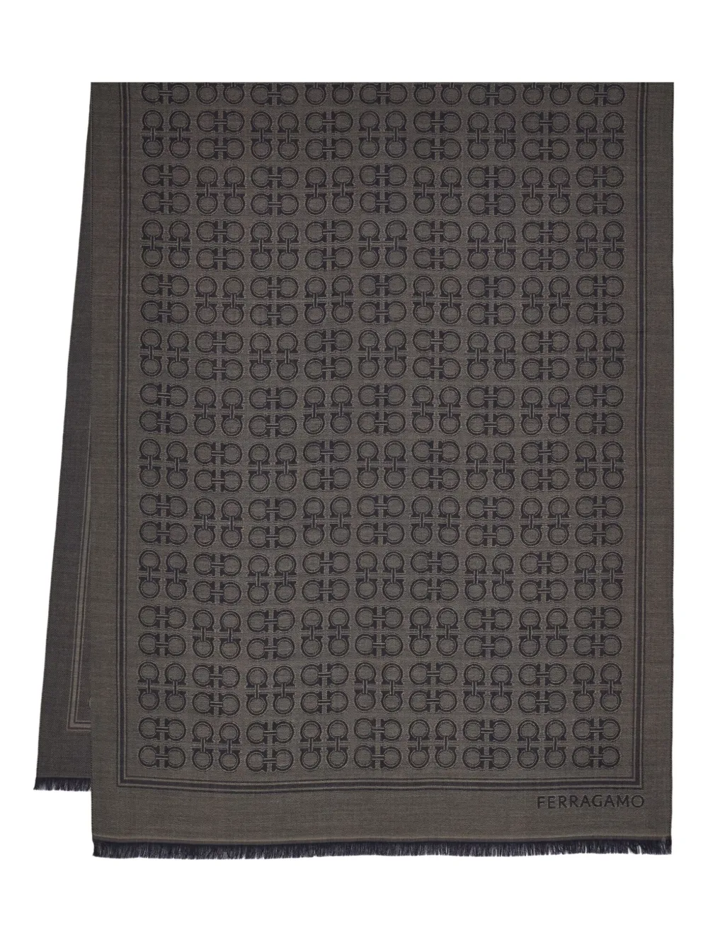 Шарф с узором Gancini Ferragamo, коричневый
Шарф с узором Gancini Ferragamo, коричневый
