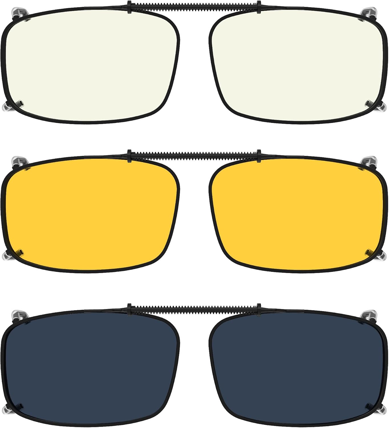 Комплект из 3 поляризованных солнцезащитных очков Eyekepper с зажимом и пружинной застежкой, серые/коричневые/зеленые линзы, 54 * 34 мм, 3pc-grey+yellow+blue Light Blocking Glasses
Комплект из 3 поляризованных солнцезащитных очков Eyekepper с зажимом и пружинной застежкой, серые/коричневые/зеленые линзы, 54 * 34 мм, 3pc-grey+yellow+blue Light Blocking Glasses