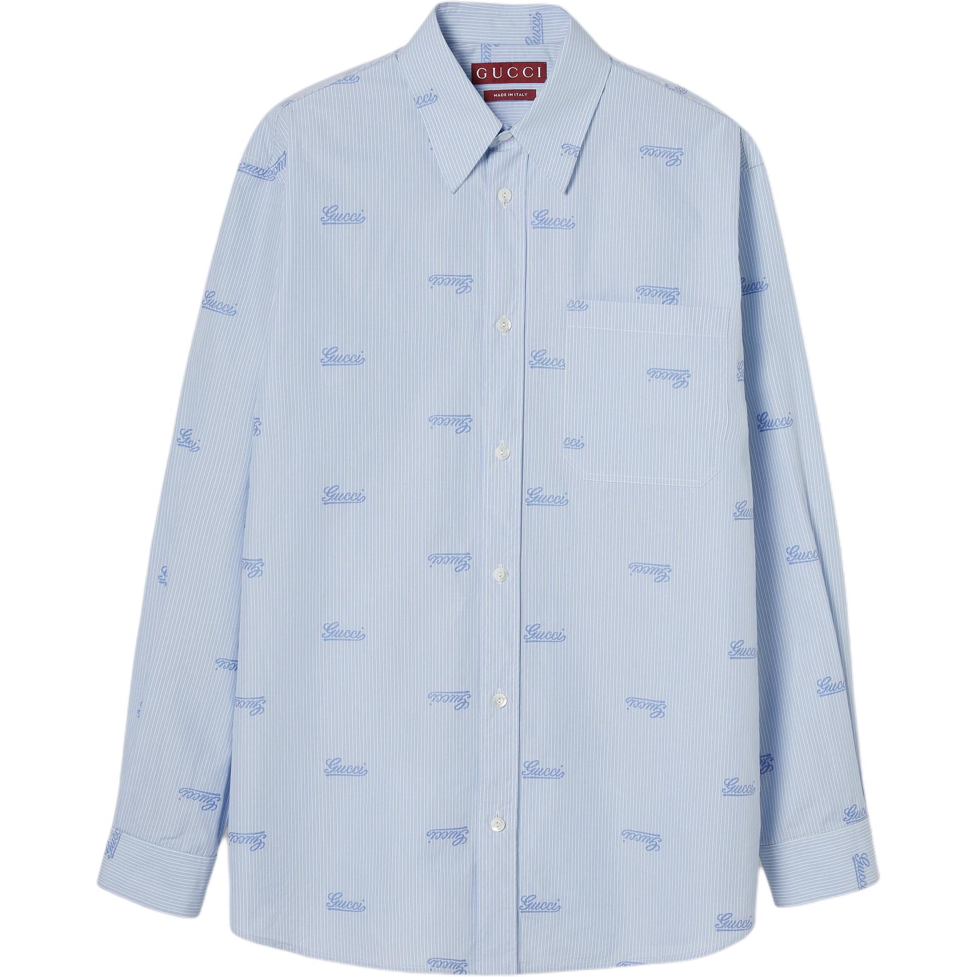 Рубашка с длинным рукавом в полоску GUCCI, светло-синий
Рубашка с длинным рукавом в полоску GUCCI, светло-синий