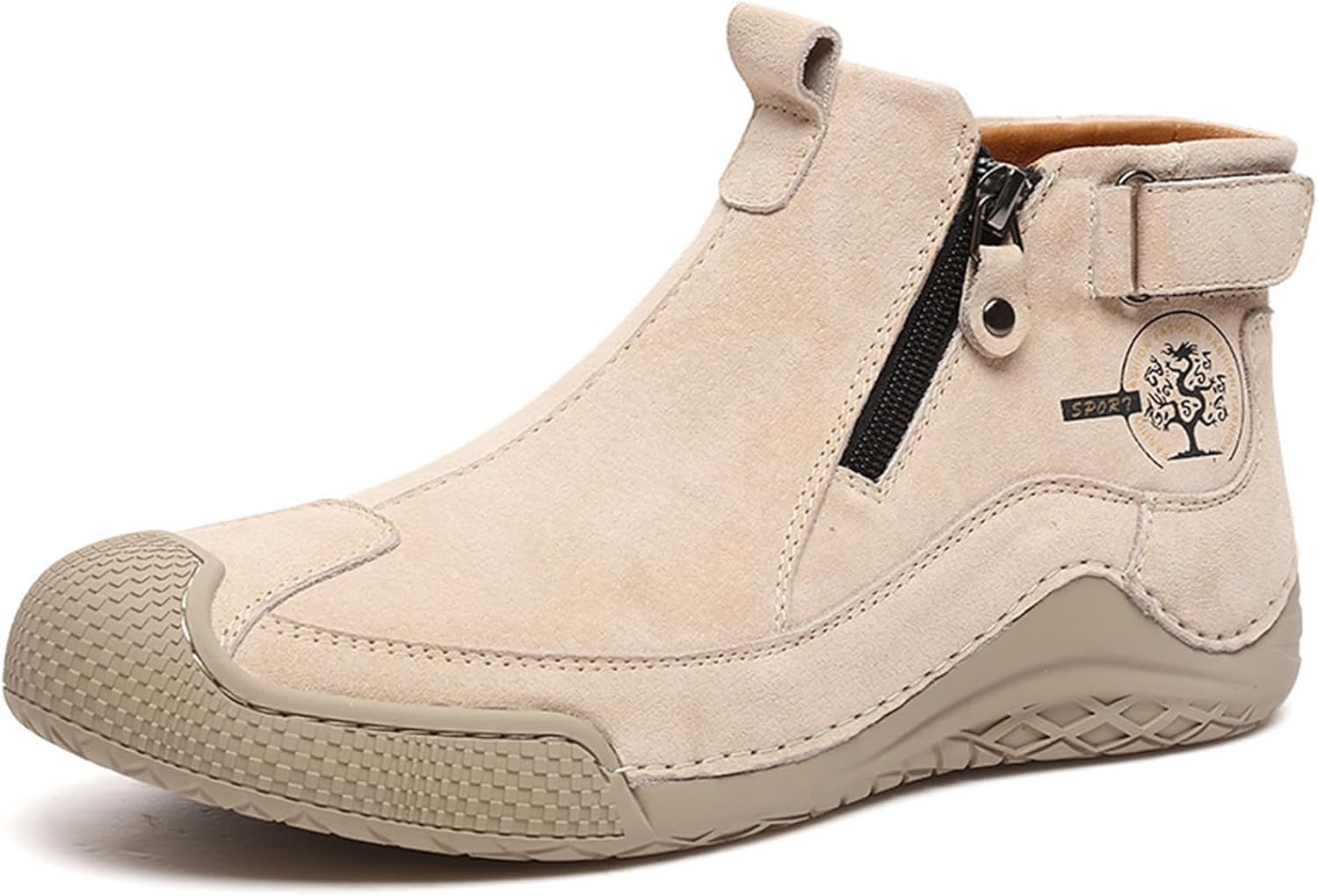 Мужские водонепроницаемые замшевые ботинки Zeberfi Chukka до щиколотки для походов, кемпинга и вождения, всесезонные, модные, ретро, с боковой молнией, ручная строчка, высокие кроссовки Chukka для прогулок на улице, бежевый
Мужские водонепроницаемые замшевые ботинки Zeberfi Chukka до щиколотки для походов, кемпинга и вождения, всесезонные, модные, ретро, с боковой молнией, ручная строчка, высокие кроссовки Chukka для прогулок на улице, бежевый