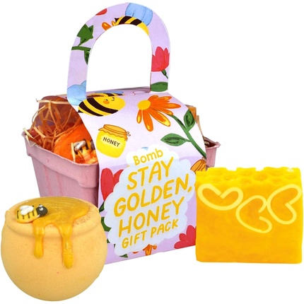 Подарочный набор Stay Golden Honey: бомбочка для ванны и мыло в баночке. Bomb Cosmetics
Подарочный набор Stay Golden Honey: бомбочка для ванны и мыло в баночке. Bomb Cosmetics