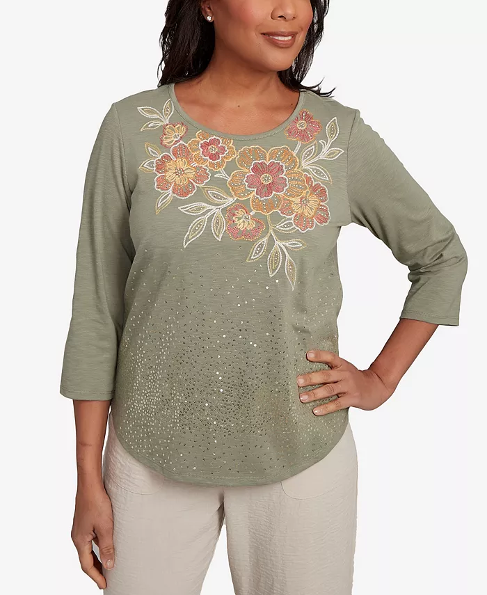 Топ Petite Copper Canyon с цветочным принтом и отделкой пайетками Alfred Dunner, зеленый
Топ Petite Copper Canyon с цветочным принтом и отделкой пайетками Alfred Dunner, зеленый