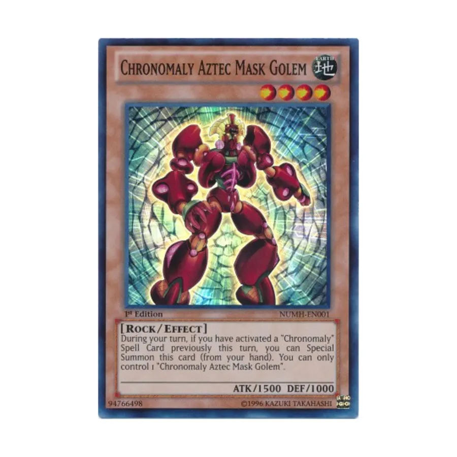 CCG Хрономатический ацтекский голем в маске (супер редкий), Yu-Gi-Oh - Number Hunters - Singles
CCG Хрономатический ацтекский голем в маске (супер редкий), Yu-Gi-Oh - Number Hunters - Singles