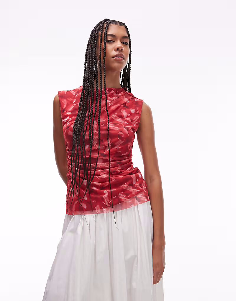 & Other Stories сетчатый топ с драпировкой и красным цветочным принтом
& Other Stories сетчатый топ с драпировкой и красным цветочным принтом