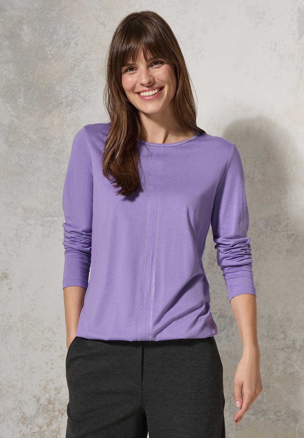 Рубашка с длинными рукавами Cecil, сиреневый/меланж
Рубашка с длинными рукавами Cecil, сиреневый/меланж