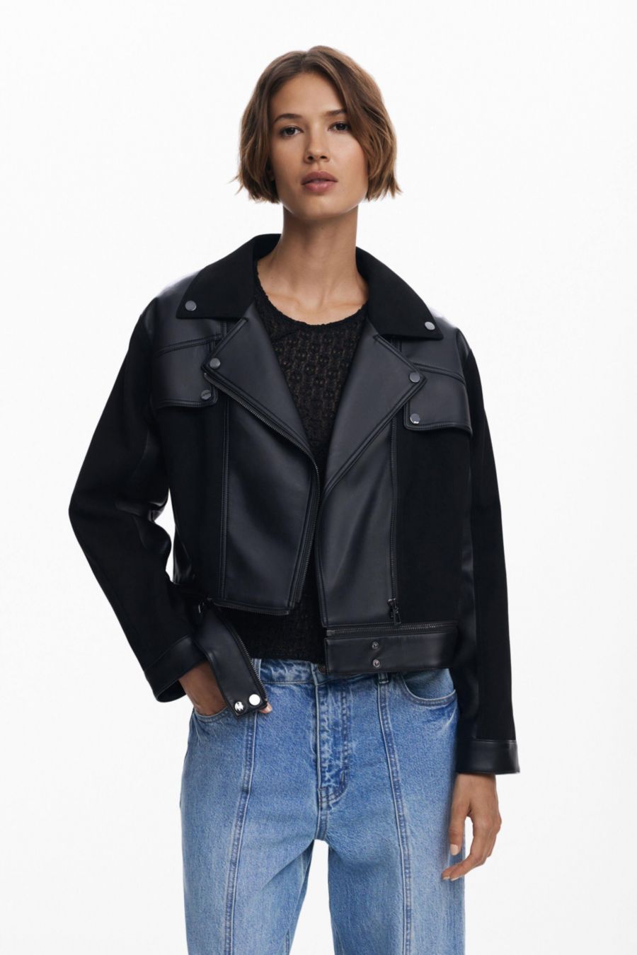 Женская комбинированная куртка из искусственной кожи Desigual, Black
Женская комбинированная куртка из искусственной кожи Desigual, Black