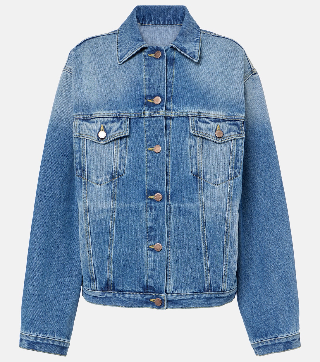 Джинсовая куртка оверсайз Prada, светло-синий 
Джинсовая куртка оверсайз Prada, светло-синий