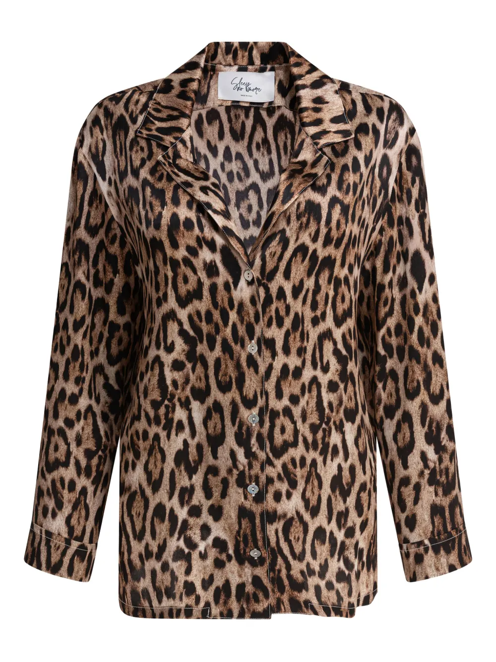 Блузка с леопардовым принтом на пуговицах SLEEP NO MORE, коричневый
Блузка с леопардовым принтом на пуговицах SLEEP NO MORE, коричневый