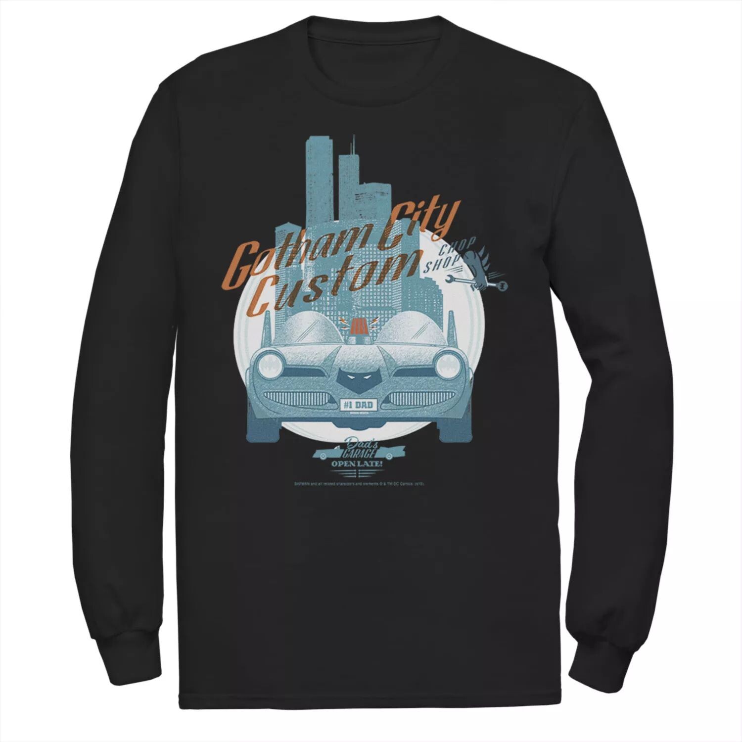 Мужская футболка с плакатом DC Comics Batman Gotham City Customs Shop
Мужская футболка с плакатом DC Comics Batman Gotham City Customs Shop