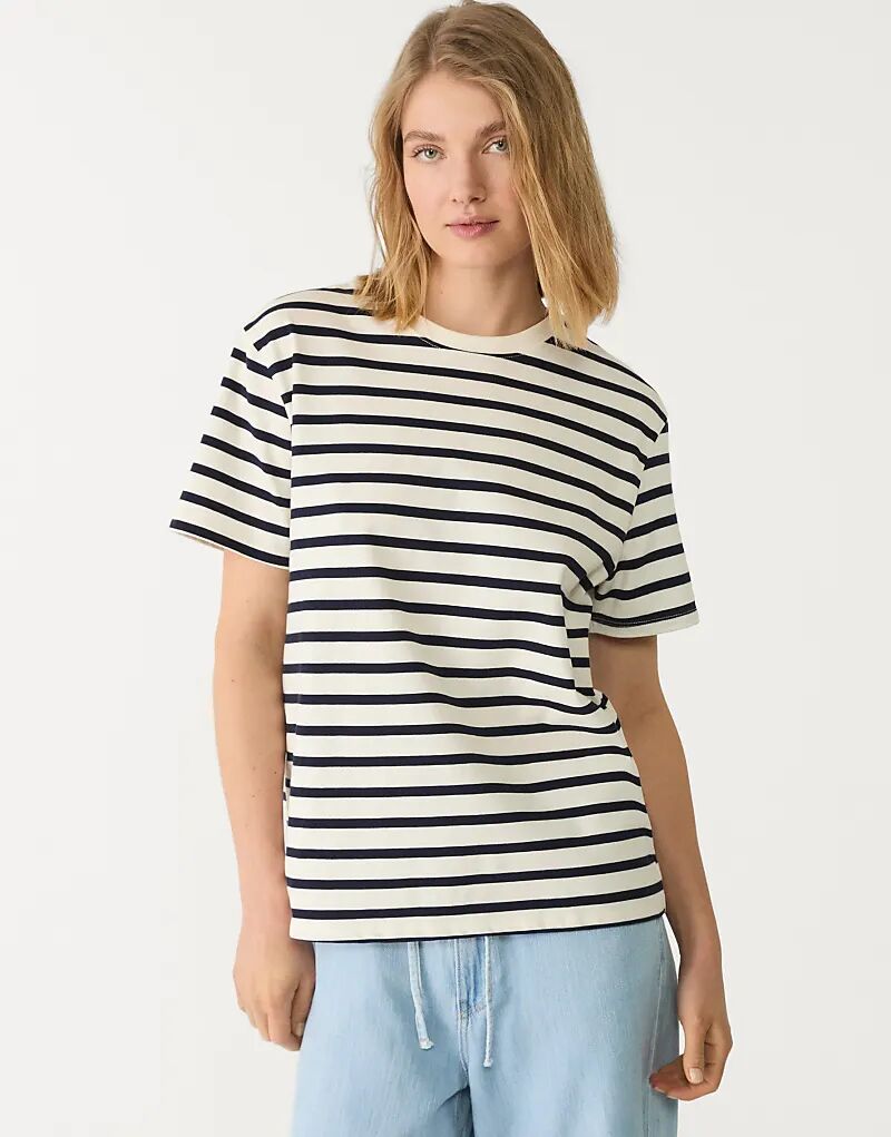 Футболка Stradivarius в полоску, свободного кроя, цвета экрю
Футболка Stradivarius в полоску, свободного кроя, цвета экрю