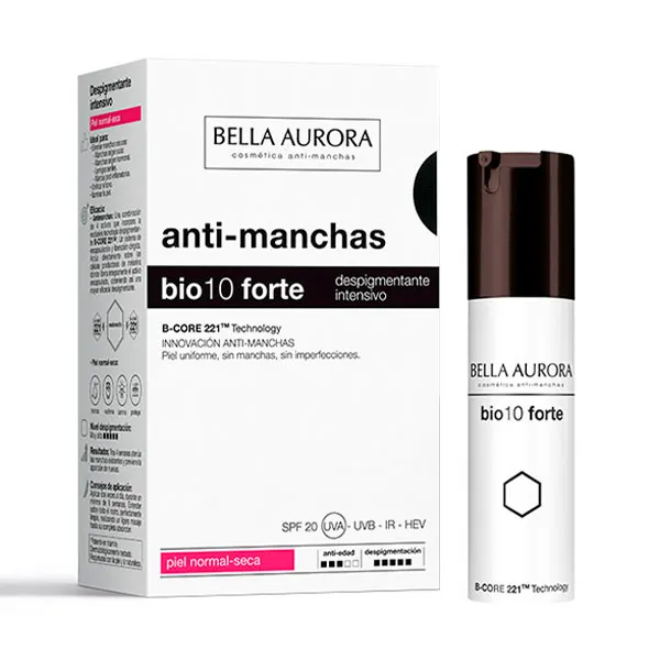 Интенсивное средство против пятен для сухой кожи Bio 10 Forte Despigmentante Intensivo Bella Aurora, 30 ml
Интенсивное средство против пятен для сухой кожи Bio 10 Forte Despigmentante Intensivo Bella Aurora, 30 ml