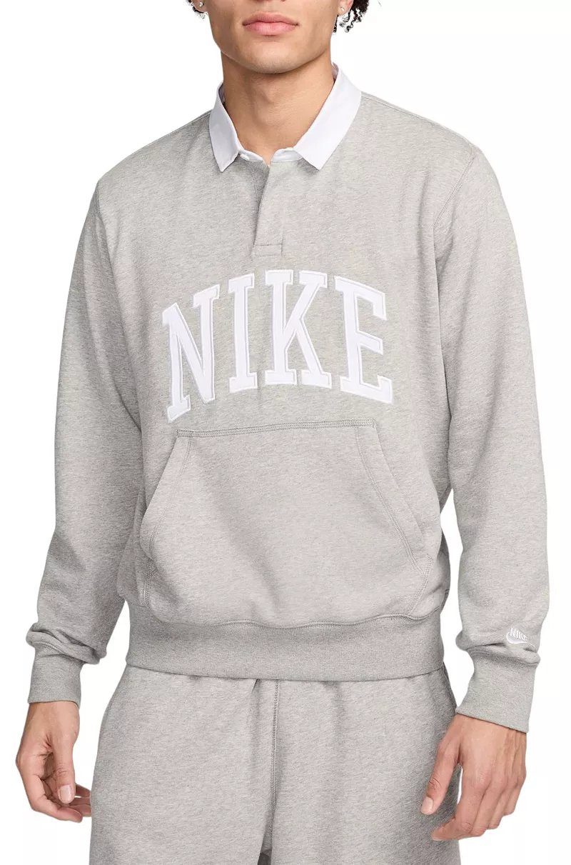 Мужская флисовая футболка-поло с длинными рукавами Nike Club, цвет Dk Grey Heather
Мужская флисовая футболка-поло с длинными рукавами Nike Club, цвет Dk Grey Heather