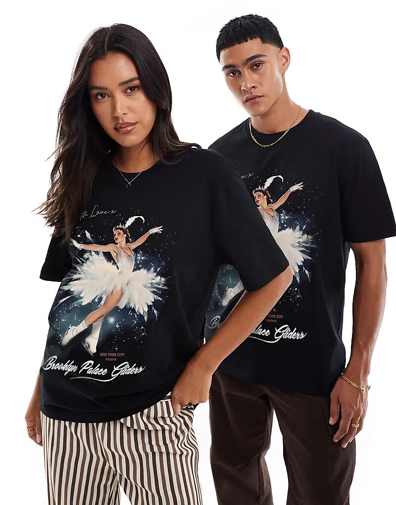 Футболка свободного кроя с принтом спереди Brooklyn Palace Gliders черного цвета PRNT
Футболка свободного кроя с принтом спереди Brooklyn Palace Gliders черного цвета PRNT