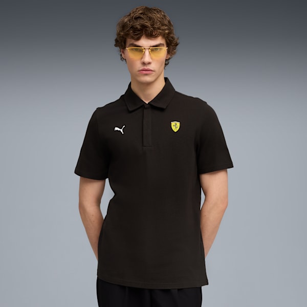 Мужская рубашка-поло для автоспорта Scuderia Ferrari Puma, черный
Мужская рубашка-поло для автоспорта Scuderia Ferrari Puma, черный