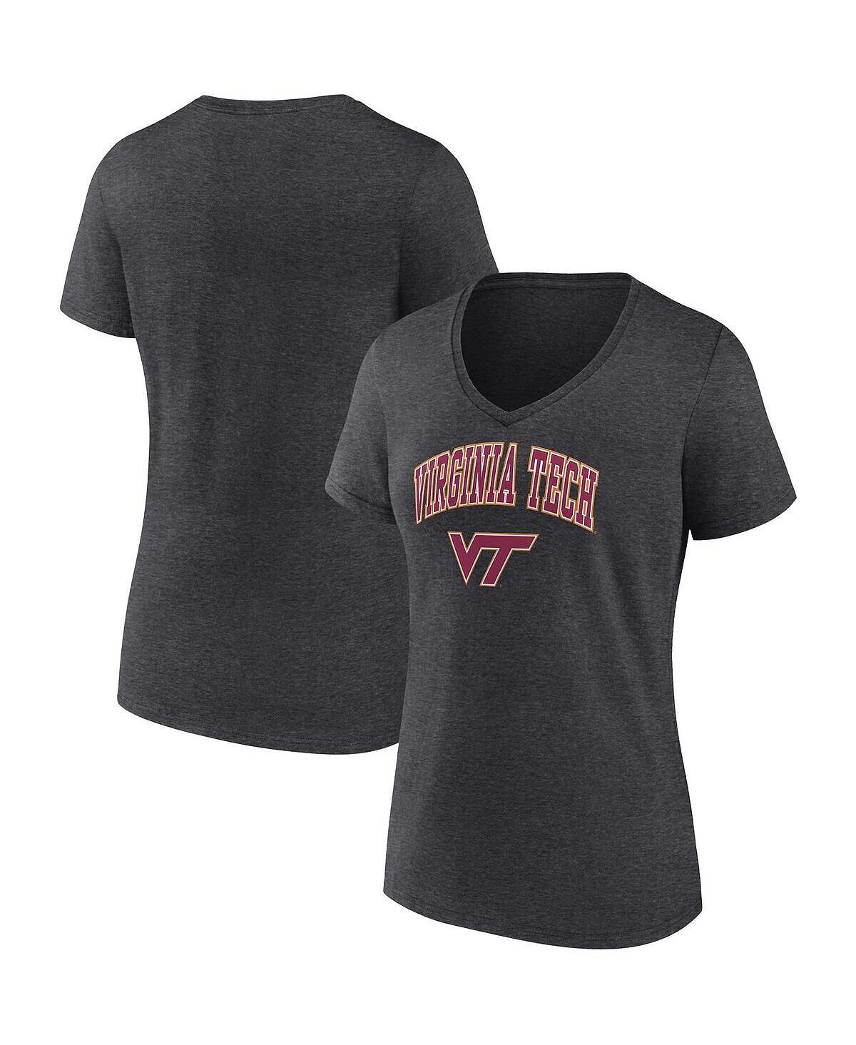 Женская футболка с v-образным вырезом и фирменным логотипом Heather Charcoal Virginia Tech Hokies Evergreen Campus Fanatics
Женская футболка с v-образным вырезом и фирменным логотипом Heather Charcoal Virginia Tech Hokies Evergreen Campus Fanatics