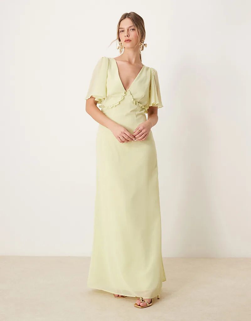 Длинное платье с короткими рукавами-крылышками и V-образным вырезом в весенне-зеленом цвете Anaya
Длинное платье с короткими рукавами-крылышками и V-образным вырезом в весенне-зеленом цвете Anaya