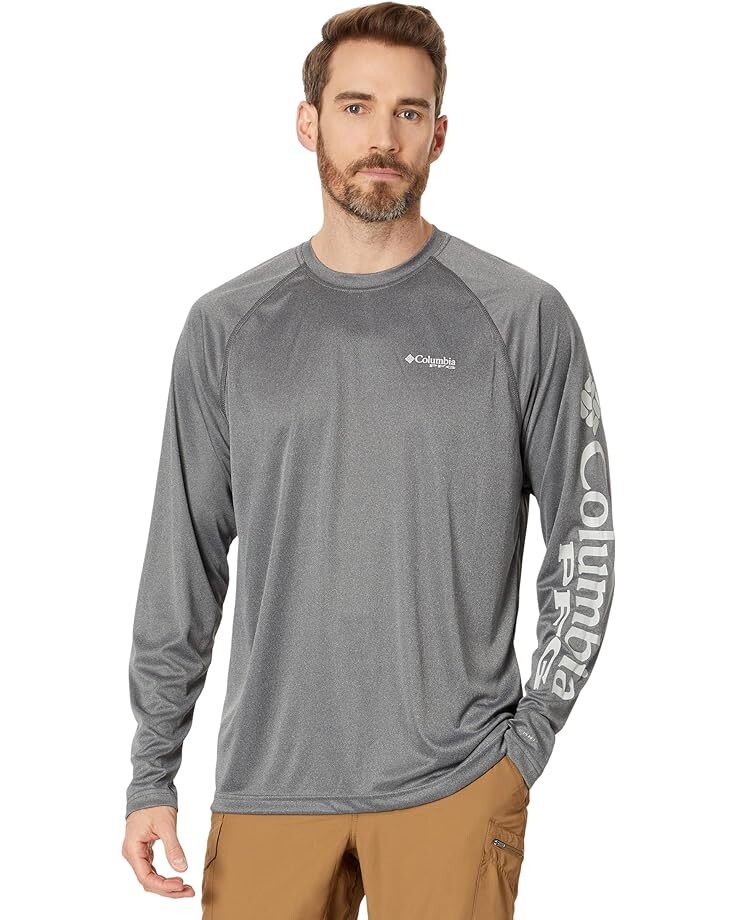 Рубашка Columbia Terminal Tackle Heather Long Sleeve, цвет Charcoal Heather/Cool Grey Logo
Рубашка Columbia Terminal Tackle Heather Long Sleeve, цвет Charcoal Heather/Cool Grey Logo