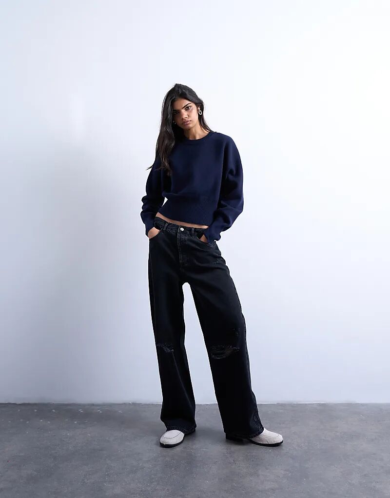 Джинсы Topshop Column средней посадки с разрывами, выбеленного черного цвета
Джинсы Topshop Column средней посадки с разрывами, выбеленного черного цвета