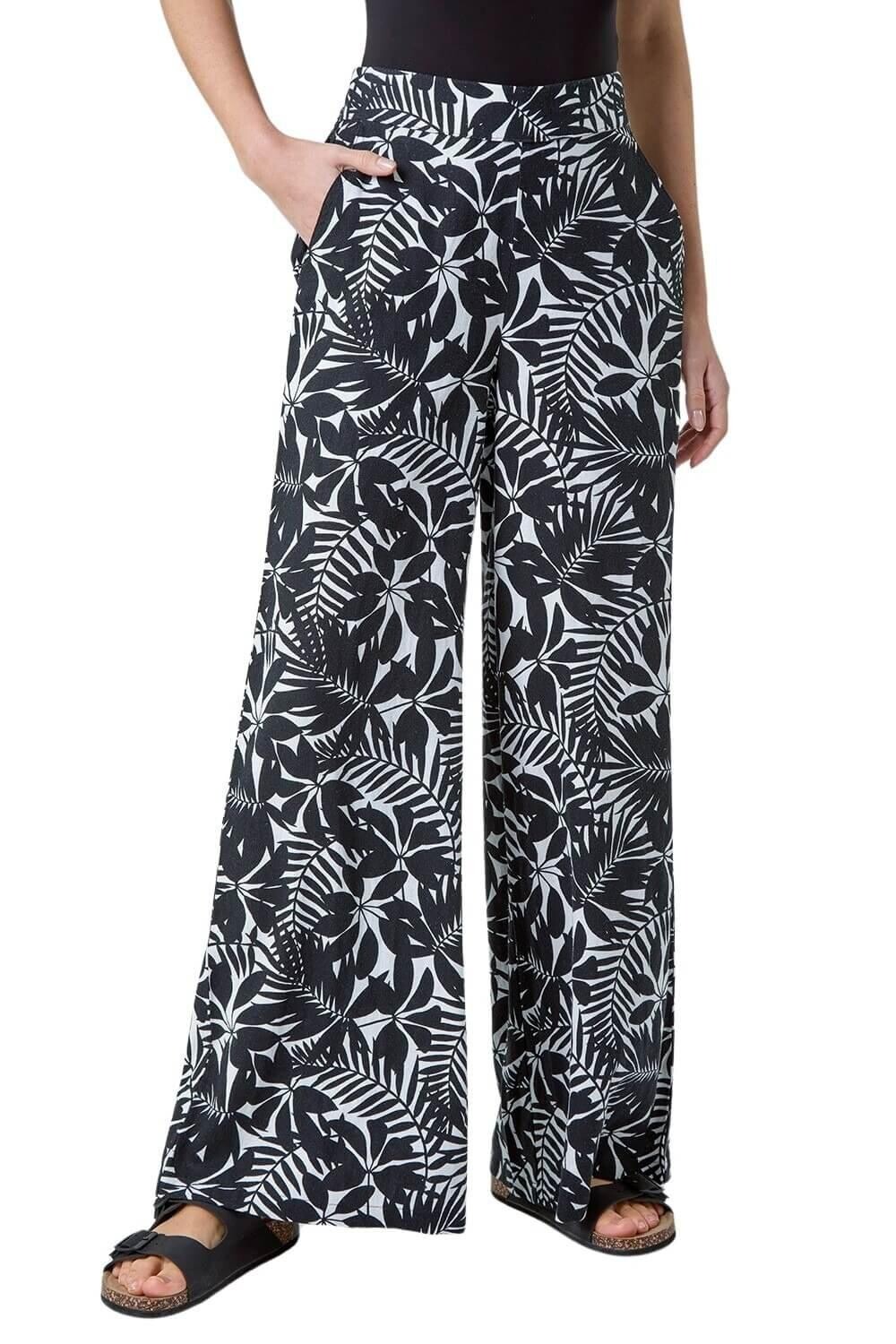 Широкие брюки из льняной смеси Leaf Roman, черный
Широкие брюки из льняной смеси Leaf Roman, черный