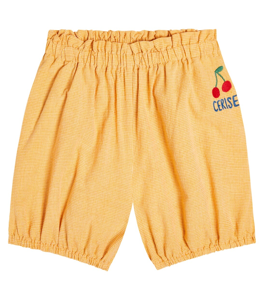 Хлопковые шорты в клетку с вышивкой Jellymallow, желтый
Хлопковые шорты в клетку с вышивкой Jellymallow, желтый