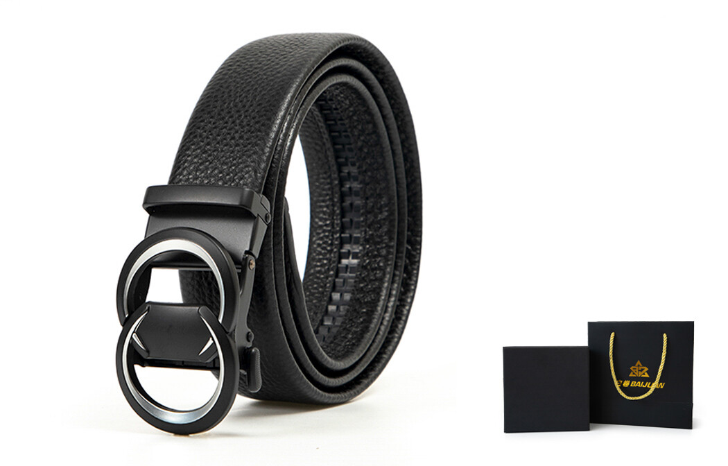 White Roll Мужской кожаный ремень BAIJUAN, Черный ремень с золотой пряжкой
White Roll Мужской кожаный ремень BAIJUAN, Черный ремень с золотой пряжкой