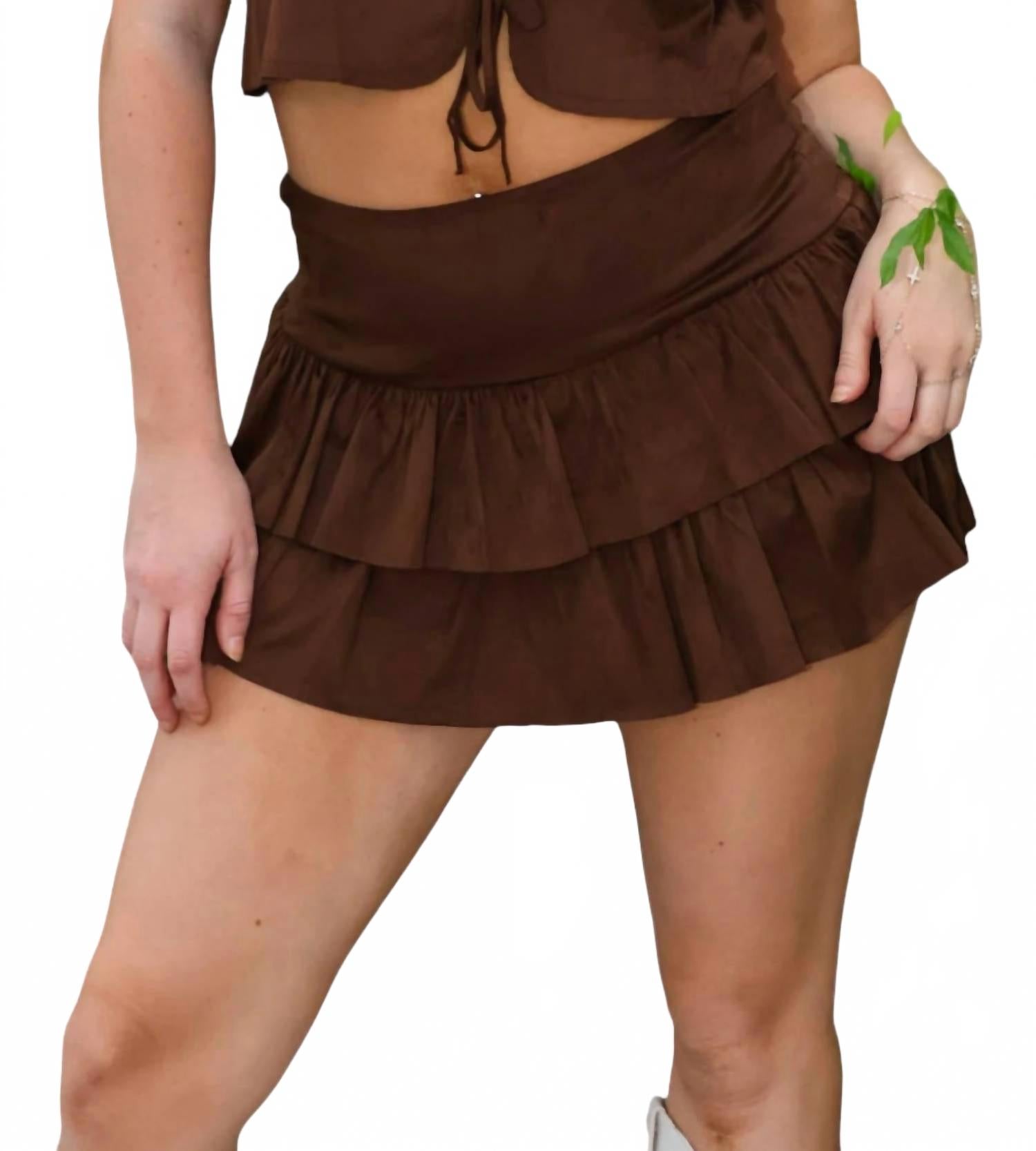 Юбка-шорты Sedona с многоярусными оборками коричневого цвета Mustard Seed, коричневый
Юбка-шорты Sedona с многоярусными оборками коричневого цвета Mustard Seed, коричневый