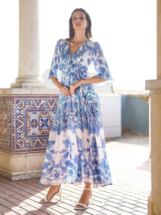 Миди-платье с запахом пейсли Yumi, синий
Миди-платье с запахом пейсли Yumi, синий