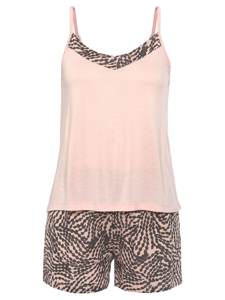 LASCANA Короткие шорты с принтом в розово-антрацитовом цвете
LASCANA Короткие шорты с принтом в розово-антрацитовом цвете