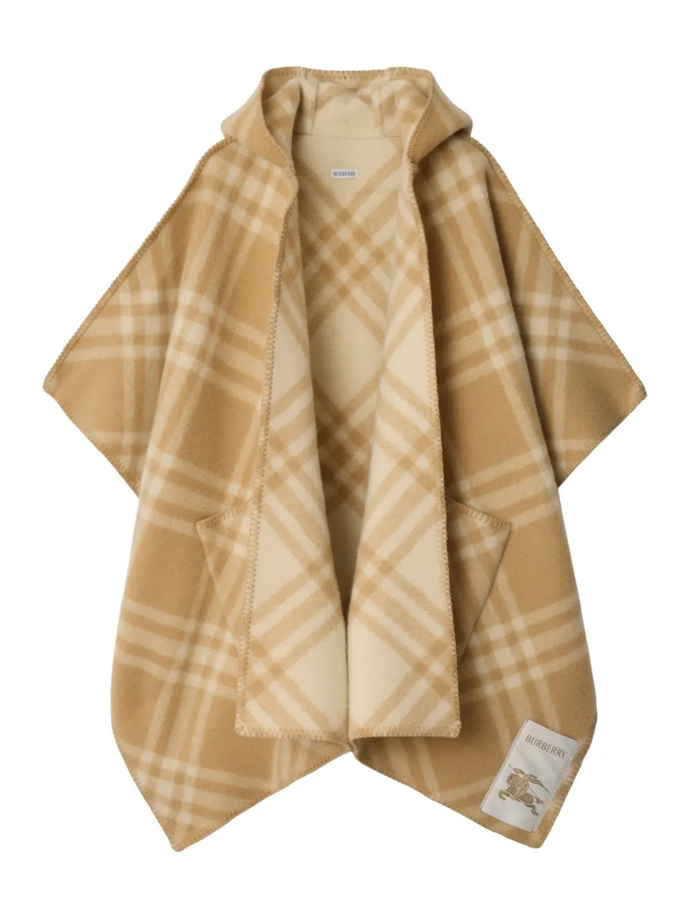 Клетчатый кейп с капюшоном BURBERRY, нейтральный
Клетчатый кейп с капюшоном BURBERRY, нейтральный