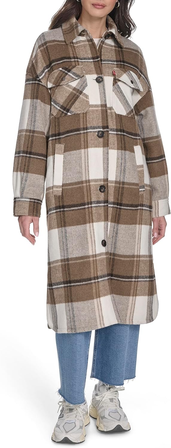 Женская куртка-рубашка Zoe Relaxed Wool Plaid Shirt Jacket Levi's, Brown Multi Long
Женская куртка-рубашка Zoe Relaxed Wool Plaid Shirt Jacket Levi's, Brown Multi Long