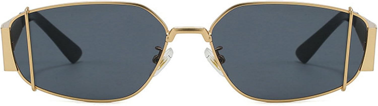 Женские прямоугольные солнцезащитные очки в стиле панк Y2K, модные солнцезащитные очки с нестандартной металлической оправой, защита от ультрафиолета UV400 для активного отдыха mincl, Gold Black
Женские прямоугольные солнцезащитные очки в стиле панк Y2K, модные солнцезащитные очки с нестандартной металлической оправой, защита от ультрафиолета UV400 для активного отдыха mincl, Gold Black