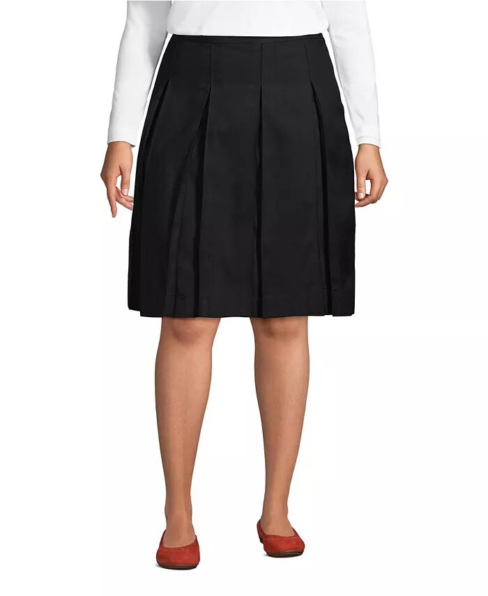 Юбка больших размеров со складками длиной до колена Lands' End, черный
Юбка больших размеров со складками длиной до колена Lands' End, черный