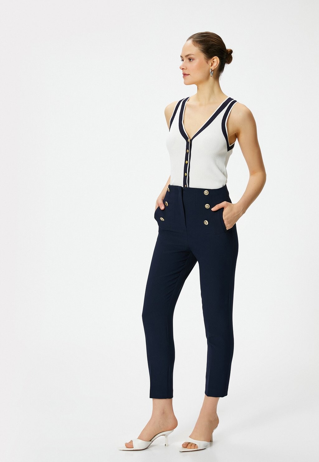 Брюки High Rise Koton, темно-синие
Брюки High Rise Koton, темно-синие