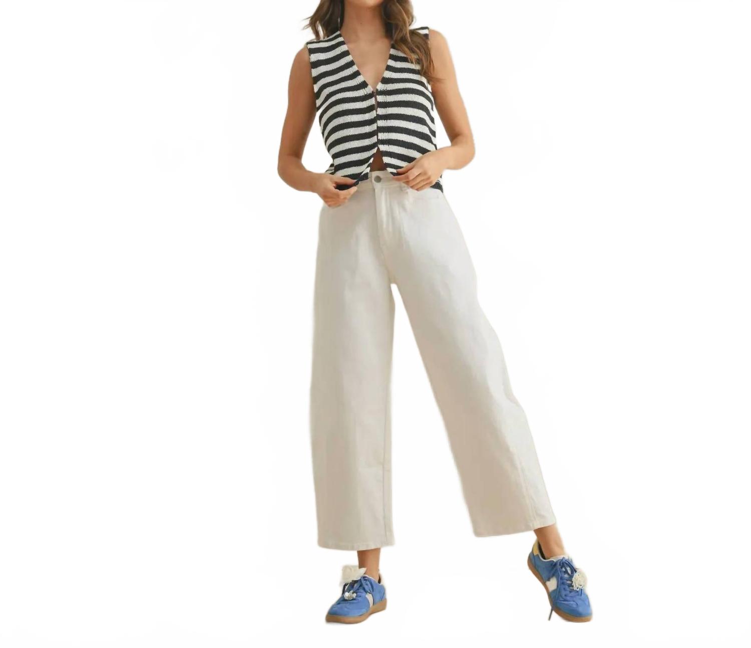 Свободные джинсовые брюки белого цвета MIOU MUSE
Свободные джинсовые брюки белого цвета MIOU MUSE