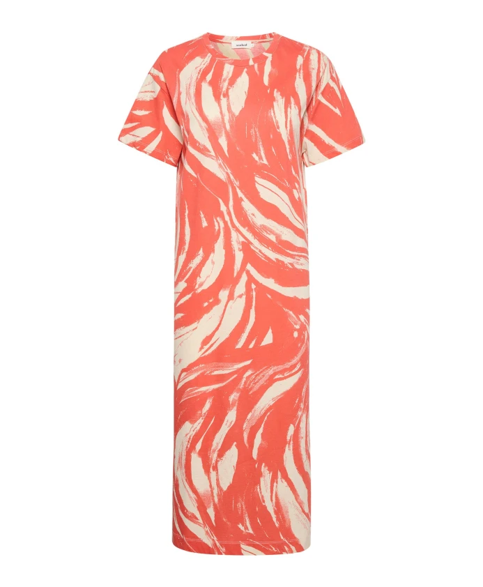 Коралловое платье с волнистым узором и короткими рукавами. Soaked In Luxury, красный
Коралловое платье с волнистым узором и короткими рукавами. Soaked In Luxury, красный