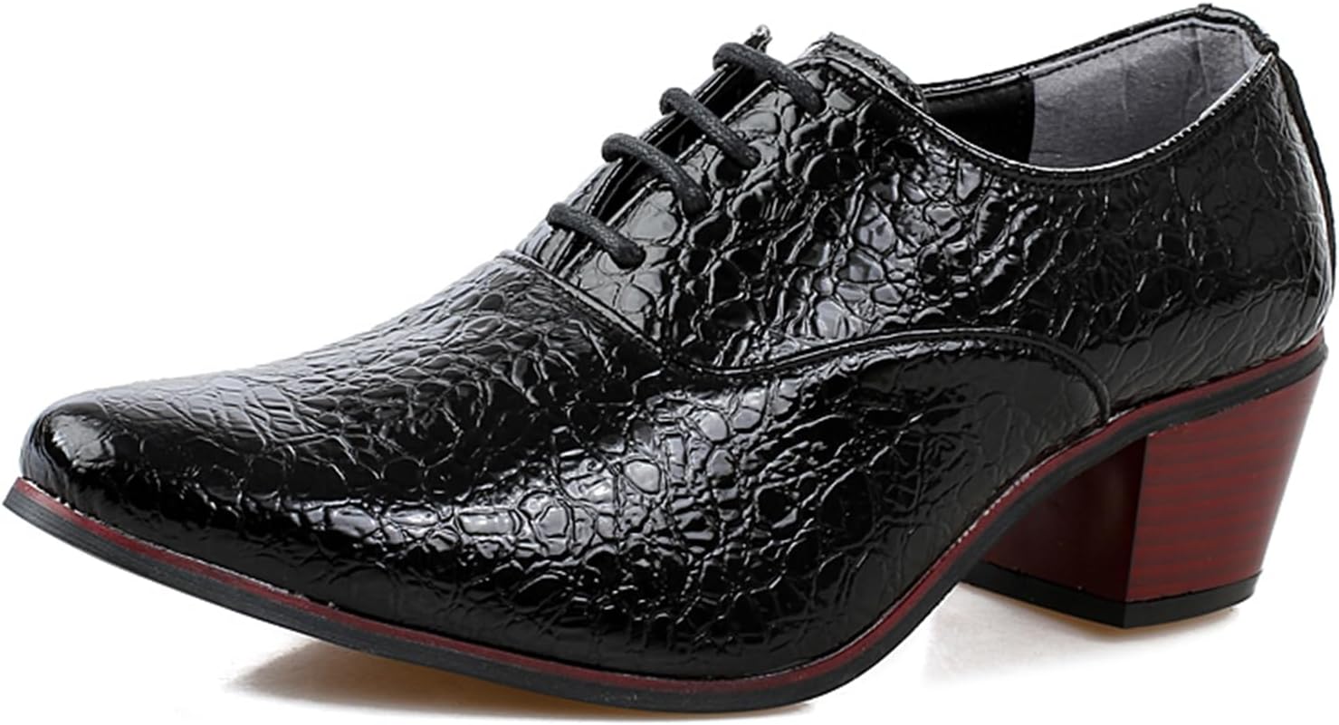 Мужские дерби-оксфорды с острым носком из лакированной кожи, модные шнурованные низкие туфли на высоком каблуке для вечеринки, бизнеса и свадьбы Abborora, черный
Мужские дерби-оксфорды с острым носком из лакированной кожи, модные шнурованные низкие туфли на высоком каблуке для вечеринки, бизнеса и свадьбы Abborora, черный