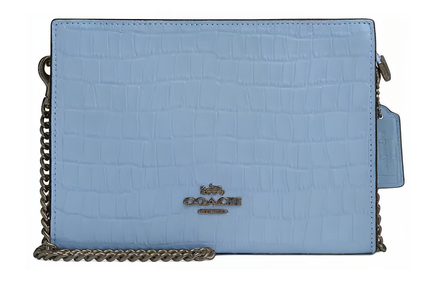 Крокодиловая тисненая кожаная сумка через плечо, кросс-боди Трампетс женская синяя COACH
Крокодиловая тисненая кожаная сумка через плечо, кросс-боди Трампетс женская синяя COACH