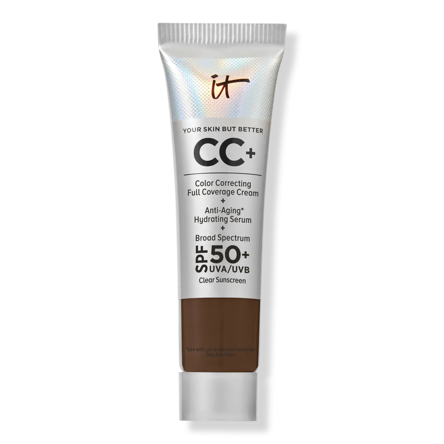 Мини-CC+ крем с SPF 50+ IT Cosmetics, Deep Cool (deepest cool with red undertones)
Мини-CC+ крем с SPF 50+ IT Cosmetics, Deep Cool (deepest cool with red undertones)