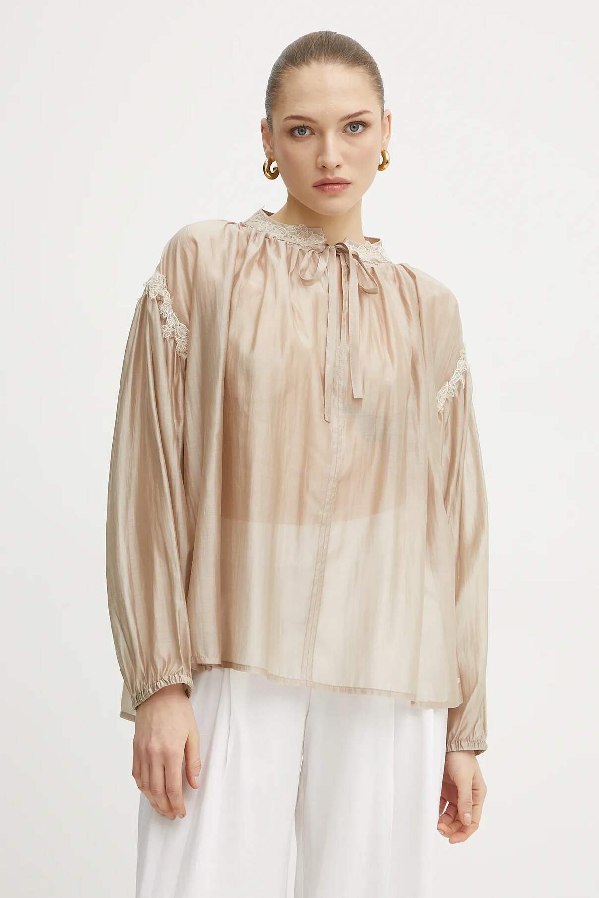 Блузка Ermanno Scervino, бежевый 
Блузка Ermanno Scervino, бежевый