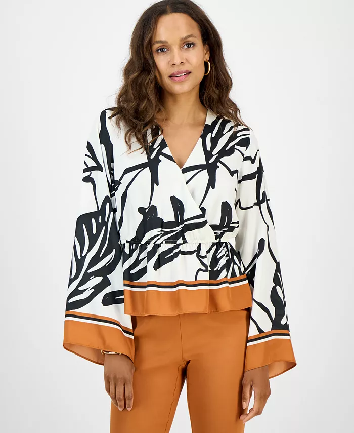 Топ с баской и принтом Petite I.N.C. International Concepts, белый
Топ с баской и принтом Petite I.N.C. International Concepts, белый