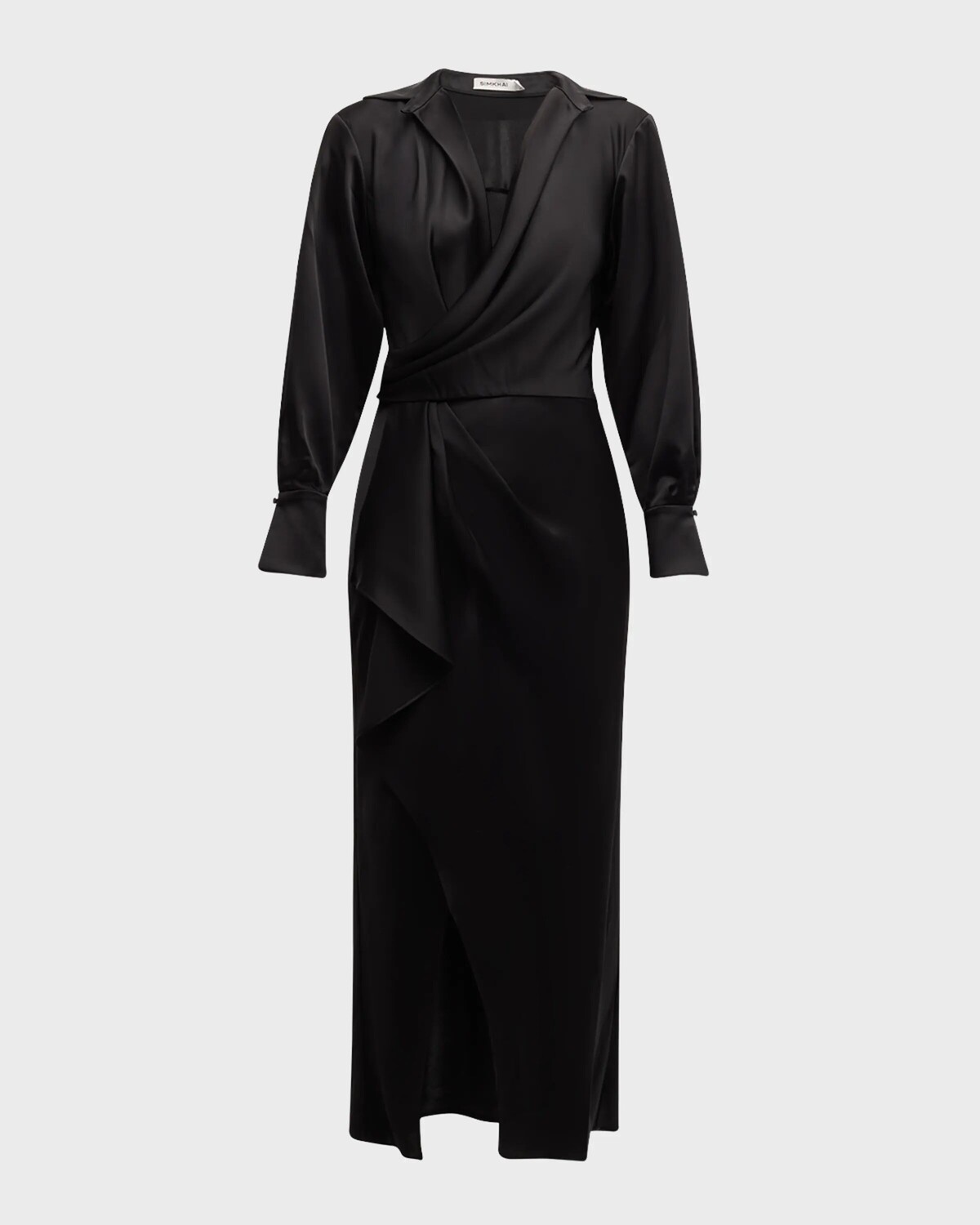Платье миди Talita с драпировкой спереди Simkhai, черный
Платье миди Talita с драпировкой спереди Simkhai, черный