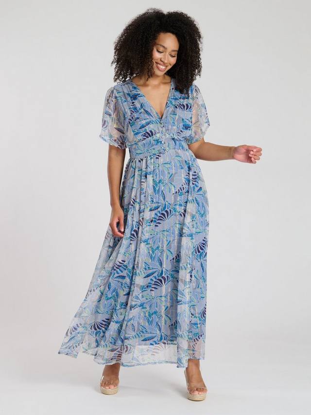 Макси-платье из металлизированного шифона с пуговицами South Beach, Blue
Макси-платье из металлизированного шифона с пуговицами South Beach, Blue