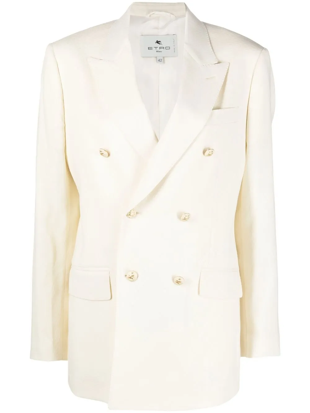 Блейзер с пуговицами Pegaso ETRO, белый
Блейзер с пуговицами Pegaso ETRO, белый