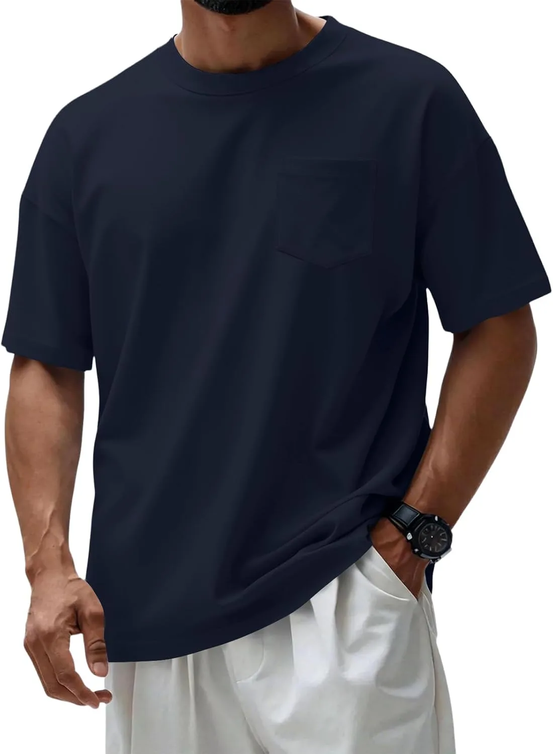 Мужская повседневная поло с коротким рукавом и нагрудным карманом RALUEMID
Мужская повседневная поло с коротким рукавом и нагрудным карманом RALUEMID