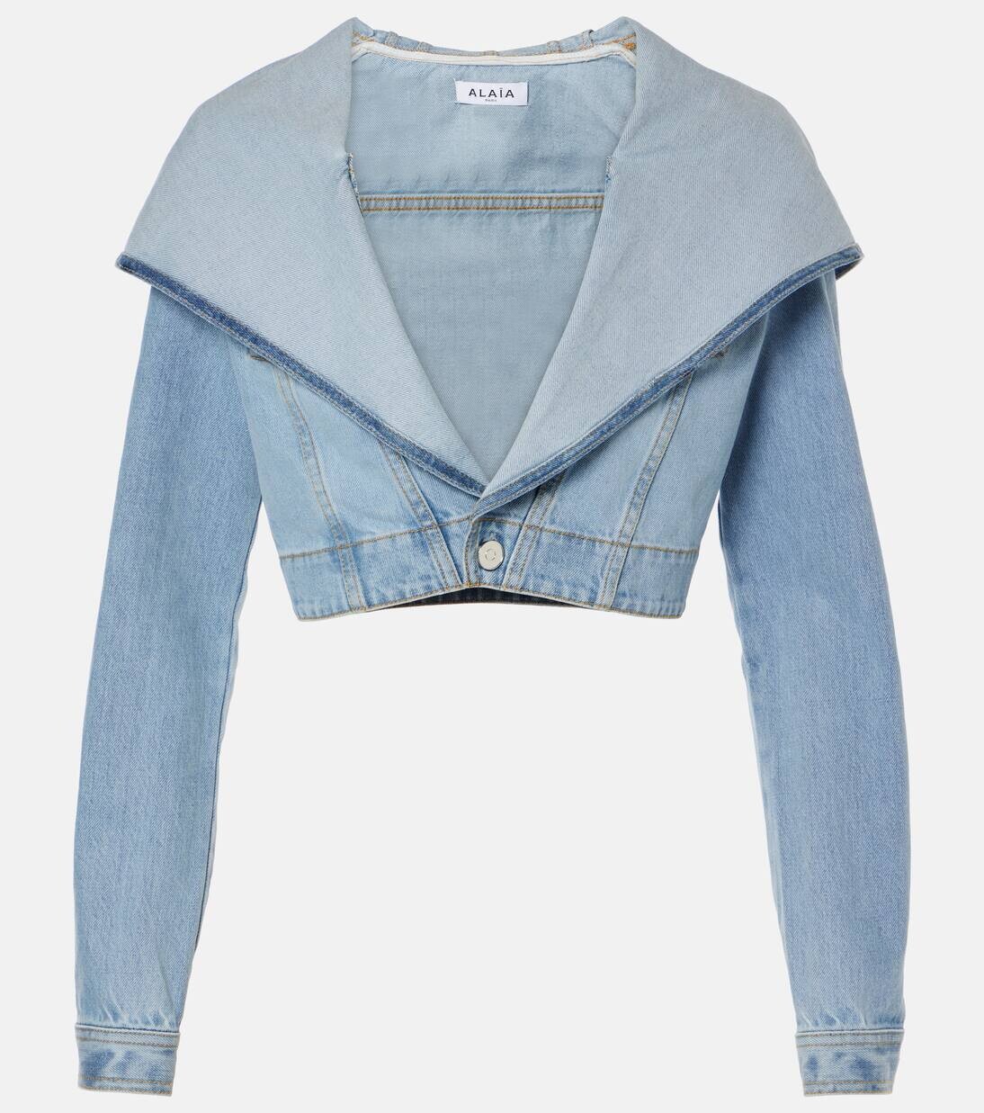 Укороченная джинсовая куртка Alaïa, цвет bleu clair
Укороченная джинсовая куртка Alaïa, цвет bleu clair