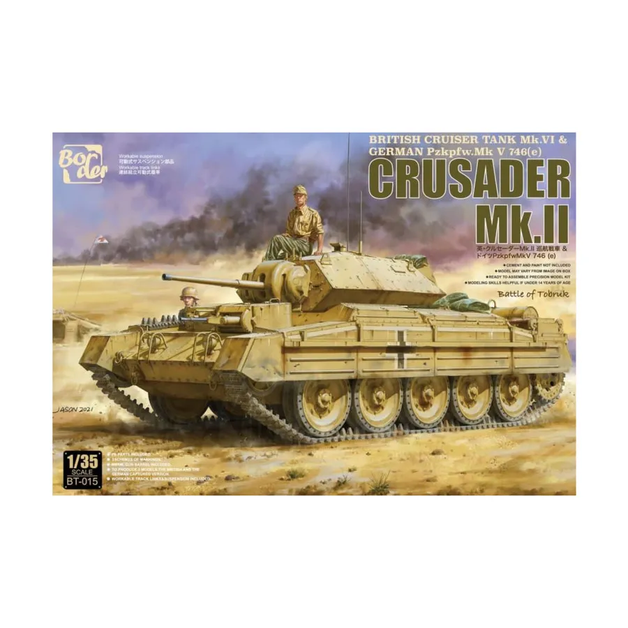 Британский танк Crusader Mk II Cruiser Mk VI и немецкий танк PzKpfw Mk V 746(e), Tanks (1:35) (Border Models)
Британский танк Crusader Mk II Cruiser Mk VI и немецкий танк PzKpfw Mk V 746(e), Tanks (1:35) (Border Models)