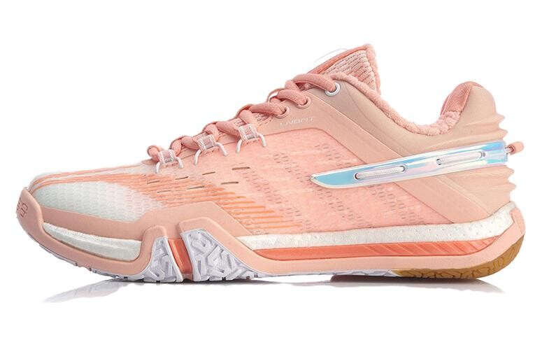 Кроссовки для бадминтона Quick Start женские с низким верхом цвета мандарин/пудра Lining 
Кроссовки для бадминтона Quick Start женские с низким верхом цвета мандарин/пудра Lining